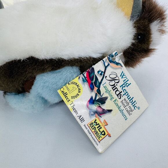 Wild Republic Laughing Kookaburra Bird Stuffed Animal 6" Plush w/tags - Picture 4 of 7